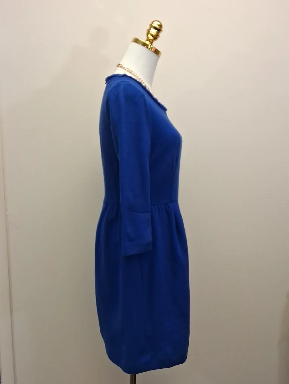 J.Crew Blue Sheath Dress Knee Length Work Office Classic Size 4